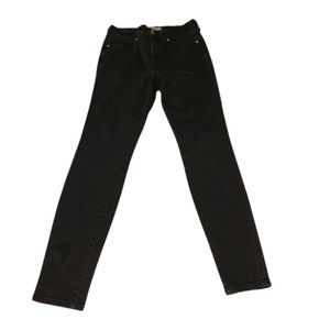 Madewell 10” Mid Rise Skinny Black Jeans Carbondale Wash Tapered SZ 28